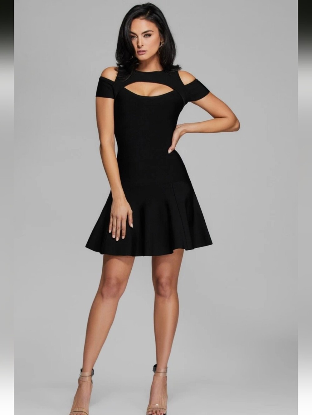 Marciano Guess Black Mini Dress with Front Cutout